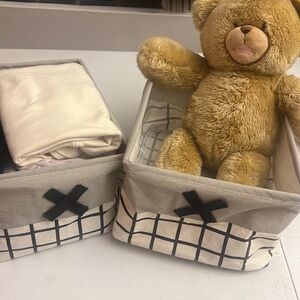 Scandi NEW SET OF 2(two) BIGCollapsible Storage Baskets waterproof home